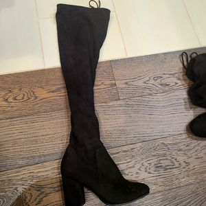 Christian Siriano Knee High Heeled Boots, Size 8